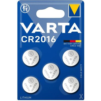 Varta CR2016 3V Lithium Batterie - 5er Pack Varta CR2016 3V Lithium Batterie - 5er Pack