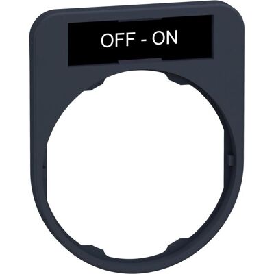 Schneider Electric Schildträger 40x50mm, mit Schild OFF-ON, ZBYF2367, Schalter + Taster, Grau Schneider Electric Schildträger 40x50mm, mit Schild OFF-ON, ZBYF2367, Schalter + Taster, Grau