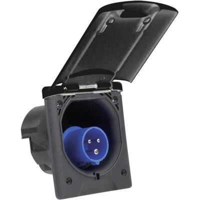 Schwabe 62471 Stromsteckdose - IEC Caravan-Stecker - Schwarz Schwabe 62471 Stromsteckdose - IEC Caravan-Stecker - Schwarz