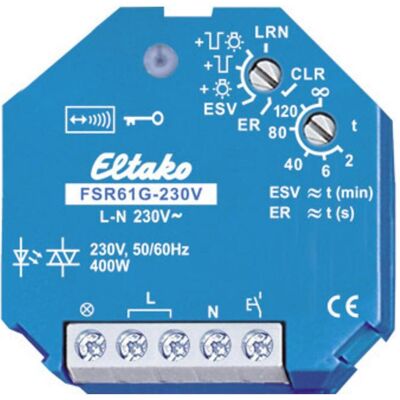 Eltako FSR61G-230V Drahtloser Schalter - 1 Kanal, Max 400W Eltako FSR61G-230V Drahtloser Schalter - 1 Kanal, Max 400W