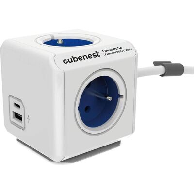 NoName, Steckdosenleiste, Cubenest PowerCube Extended USB A+C PD,, White-Blue, (3 rozbo??ka, 1x USB, 1x USB-C) (4x, CEE 7/5, USB-C, 1.50 m) NoName, Steckdosenleiste, Cubenest PowerCube Extended USB A+C PD,, White-Blue, (3 rozbo??ka, 1x USB, 1x USB-C) (4x, CEE 7/5, USB-C, 1.50 m)