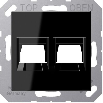 JUNG, Zubehör Schalterprogramm, Tragring Mod-Jack 2f A sw glz Klemmbef A1569-2WESW JUNG, Zubehör Schalterprogramm, Tragring Mod-Jack 2f A sw glz Klemmbef A1569-2WESW