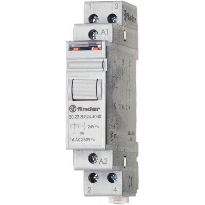Finder Stromstoss-Schalter Hutschiene 20.22.8.110.4000 2 Schliesser 110 V/AC 1, Relais Finder Stromstoss-Schalter Hutschiene 20.22.8.110.4000 2 Schliesser 110 V/AC 1, Relais