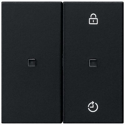 Gira 5493005, Schalter + Taster, Schwarz Gira 5493005, Schalter + Taster, Schwarz