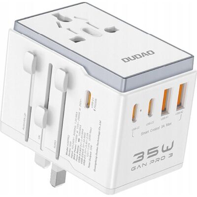 Dudao, Reiseadapter, A35 Universal Travel Adapter White Dudao, Reiseadapter, A35 Universal Travel Adapter White