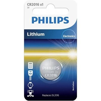 Philips Akku CR2016/01B (1 Stk., CR2016), Batterien + Akkus Philips Akku CR2016/01B (1 Stk., CR2016), Batterien + Akkus