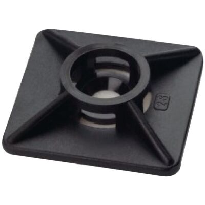 BRW Kabelbinder Klebesockel - 2-Wege-Sockel - 27x27 mm - Schwarz - Kabelbinder BRW Kabelbinder Klebesockel - 2-Wege-Sockel - 27x27 mm - Schwarz - Kabelbinder