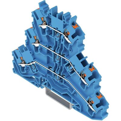 Wago Dreistockklemme, Elektronikzubehör + Gehäuse, Blau Wago Dreistockklemme, Elektronikzubehör + Gehäuse, Blau