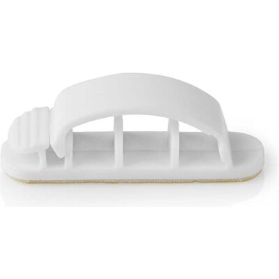 Nedis, Kabelhalter, Kabelmanagement Kabelclip Gesperrt 3 Stück Silikon 55 mm Weiss Nedis, Kabelhalter, Kabelmanagement Kabelclip Gesperrt 3 Stück Silikon 55 mm Weiss