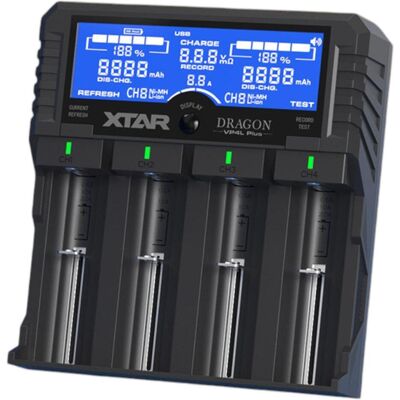 Xtar VP4L Plus batterijlader (Ladegerät ohne Akku), Akku Ladegerät Xtar VP4L Plus batterijlader (Ladegerät ohne Akku), Akku Ladegerät