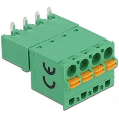 Delock Terminalblock Set für Platine 4 Pin 5,08 mm Rastermass horizontal, Elektronikkabel + Stecker, Grün Delock Terminalblock Set für Platine 4 Pin 5,08 mm Rastermass horizontal, Elektronikkabel + Stecker, Grün