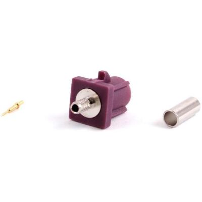 Varia FAKRA-DM-02 FAKRA D Type Stecker für 1.32, C, Elektronikkabel + Stecker, Violett Varia FAKRA-DM-02 FAKRA D Type Stecker für 1.32, C, Elektronikkabel + Stecker, Violett
