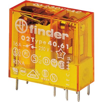 Finder Print-Leistungsrelais 230 VAC 1.2 VA, Relais Finder Print-Leistungsrelais 230 VAC 1.2 VA, Relais