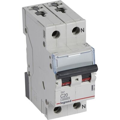 Legrand, Schutzschalter, LS-SCHALTER C20A 1P+N 10KA 2M (404189 TX3) Legrand, Schutzschalter, LS-SCHALTER C20A 1P+N 10KA 2M (404189 TX3)