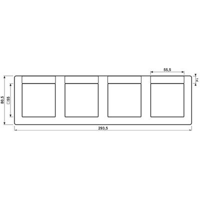 JUNG, Zubehör Schalterprogramm, Einbaurahmen 4f ws glz ho AS / AS 500 AS5840NA JUNG, Zubehör Schalterprogramm, Einbaurahmen 4f ws glz ho AS / AS 500 AS5840NA