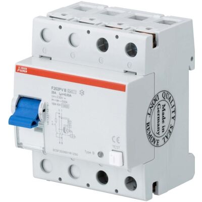 ABB F202B+63/0,3 - 2-poliger FI-Schutzschalter 63A ABB F202B+63/0,3 - 2-poliger FI-Schutzschalter 63A