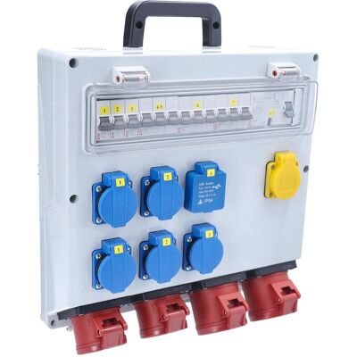 As - Schwabe, Baustromverteiler, Wandverteiler mit Direktanschluss (9x, CEE 16/5, CEE 32/5, CEE 7/3, RJ45, USB-A) As - Schwabe, Baustromverteiler, Wandverteiler mit Direktanschluss (9x, CEE 16/5, CEE 32/5, CEE 7/3, RJ45, USB-A)