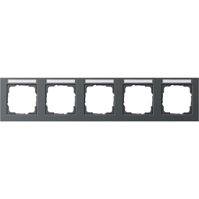 GIRA 109523 - Abdeckrahmen 5f mit Beschriftungsfeld GIRA 109523 - Abdeckrahmen 5f mit Beschriftungsfeld