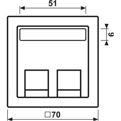 JUNG, Zubehör Schalterprogramm, Zentralplatte Mod-Jack 2f LS alu AL569-30BFPL-L JUNG, Zubehör Schalterprogramm, Zentralplatte Mod-Jack 2f LS alu AL569-30BFPL-L