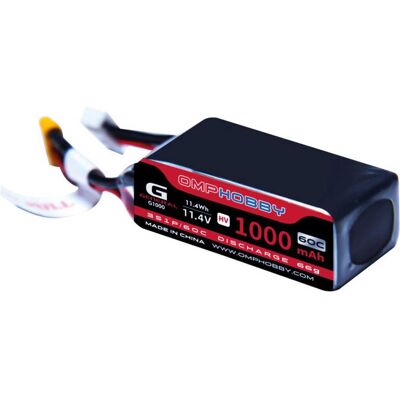 OMP Hobby OMPHobby RC-Akku LiPo 11.4 V 1000 mAh 60 C (1000 mAh, 11.40 V) OMP Hobby OMPHobby RC-Akku LiPo 11.4 V 1000 mAh 60 C (1000 mAh, 11.40 V)