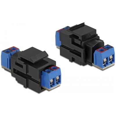 Delock Keystone Modul 2 Pin Terminalblock > Terminalblock schwarz (Keystone Modul), Zubehör Netzwerk Delock Keystone Modul 2 Pin Terminalblock > Terminalblock schwarz (Keystone Modul), Zubehör Netzwerk
