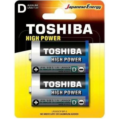 Toshiba LR20GCP BP-2 Haushaltsbatterie Einwegbatterie D Alkali (2 Stk., D, 5000 mAh), Batterien + Akkus Toshiba LR20GCP BP-2 Haushaltsbatterie Einwegbatterie D Alkali (2 Stk., D, 5000 mAh), Batterien + Akkus
