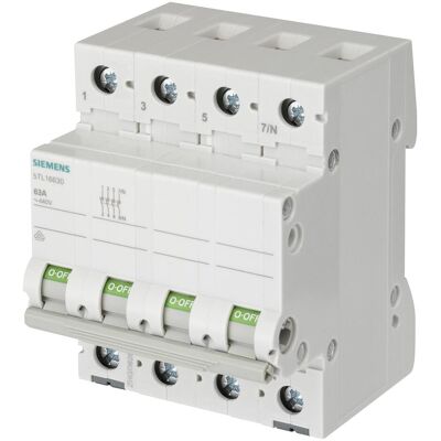 Siemens - Trennschalter 125A, 3P+N, 4 Module Siemens - Trennschalter 125A, 3P+N, 4 Module