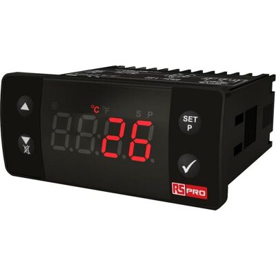 RS PRO Zweipunkt-Temperaturregler Tafelmontage, 1 x Relais Ausgang/ Thermoelement, Typ K Eingang, 23, Thermostat RS PRO Zweipunkt-Temperaturregler Tafelmontage, 1 x Relais Ausgang/ Thermoelement, Typ K Eingang, 23, Thermostat