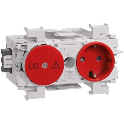 Hager TEH GS12013020 Steckdose/Feinschutz Wago frontrastend r, Elektronikzubehör + Gehäuse, Rot Hager TEH GS12013020 Steckdose/Feinschutz Wago frontrastend r, Elektronikzubehör + Gehäuse, Rot