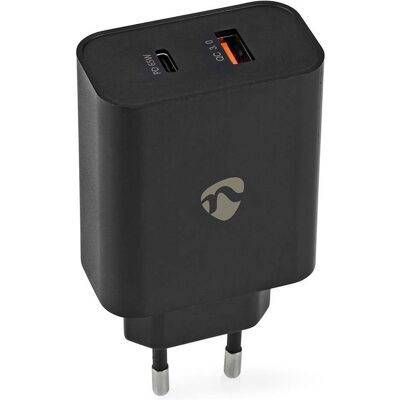 Nedis Netzladegerät 65 W Schnellladefunktion 2.0 2.25 A - Anzahl der Ausgänge: 2, USB-A, USB-C™, Aut (65 W, 2 Ports), USB Ladegerät, Schwarz Nedis Netzladegerät 65 W Schnellladefunktion 2.0 2.25 A - Anzahl der Ausgänge: 2, USB-A, USB-C™, Aut (65 W, 2 Ports), USB Ladegerät, Schwarz