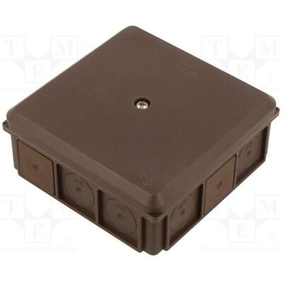 Simet, Abzweigdose, Puszka naścienna 90x37x90mm IP55 z dławnicami z wkrętem brązowa NSW90x90 35418715 Simet, Abzweigdose, Puszka naścienna 90x37x90mm IP55 z dławnicami z wkrętem brązowa NSW90x90 35418715