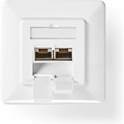 Nedis, Steckdose, Netzwerk-Wanddose Unterputz 2-Port port(s) CAT7 Gerade Buchse Vergoldet PVC El Nedis, Steckdose, Netzwerk-Wanddose Unterputz 2-Port port(s) CAT7 Gerade Buchse Vergoldet PVC El