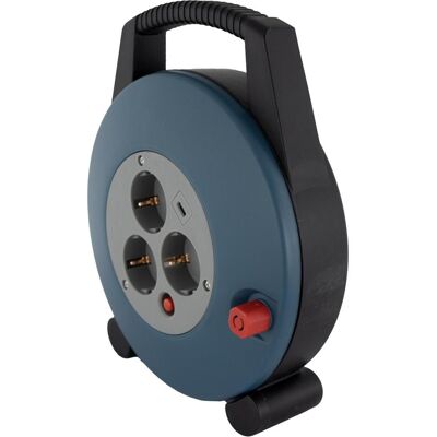 REV, Kabelrolle, Kabelbox H05VV3G1,5, 3-fach, 1x USB-C, schwarz/grau, 10 m (10 m, 1.50 mm²) REV, Kabelrolle, Kabelbox H05VV3G1,5, 3-fach, 1x USB-C, schwarz/grau, 10 m (10 m, 1.50 mm²)