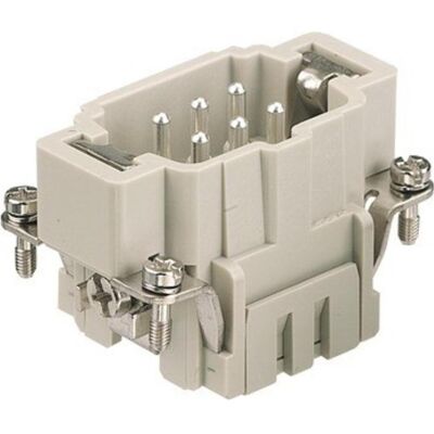 Harting 09 33 006 2616 Stifteinsatz Han E 6 + PE Clip Zugfeder 1 St, Elektronikkabel + Stecker, Grau Harting 09 33 006 2616 Stifteinsatz Han E 6 + PE Clip Zugfeder 1 St, Elektronikkabel + Stecker, Grau