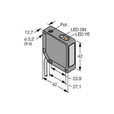 Turck Opto Sensor Reflexionslichttaster mitfester Hintergrundausblendung QM42VN6AFV150 (Diverse), Elektronikzubehör + Gehäuse, Schwarz Turck Opto Sensor Reflexionslichttaster mitfester Hintergrundausblendung QM42VN6AFV150 (Diverse), Elektronikzubehör + Gehäuse, Schwarz