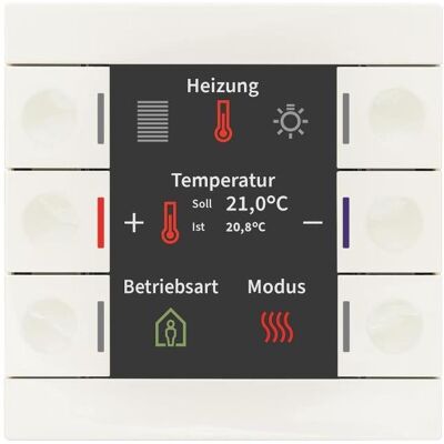 MDT BE-TAS86T.02 Taster Smart 86 mit Farbdisplay und Temperatursensor Rws glä, Schalter + Taster, Weiss MDT BE-TAS86T.02 Taster Smart 86 mit Farbdisplay und Temperatursensor Rws glä, Schalter + Taster, Weiss