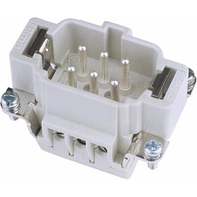 ILME Steckereinsatz 6-pol 16A, Schraubklemmen, Elektronikkabel + Stecker, Silber ILME Steckereinsatz 6-pol 16A, Schraubklemmen, Elektronikkabel + Stecker, Silber