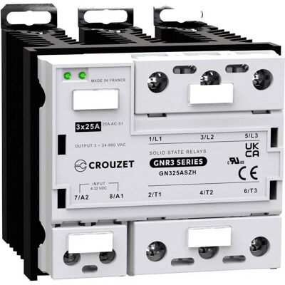 Crouzet Halbleiterrelais GNR25DCZH SSR GN3 Last-Strom (max.): 25 A Schaltspannung (max.): 660 V/AC Spezielle, Relais Crouzet Halbleiterrelais GNR25DCZH SSR GN3 Last-Strom (max.): 25 A Schaltspannung (max.): 660 V/AC Spezielle, Relais