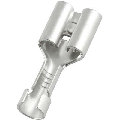 RS PRO Flachsteckhülse, 22 16 AWG, Unisoliert, 0, Elektronikkabel + Stecker, Silber RS PRO Flachsteckhülse, 22 16 AWG, Unisoliert, 0, Elektronikkabel + Stecker, Silber