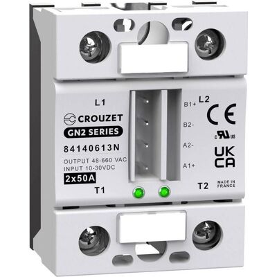 Crouzet Halbleiterrelais 84140613N SSR GN2 Last-Strom (max.): 50 A Schaltspannung (max.): 660 V/AC Spezielle, Relais Crouzet Halbleiterrelais 84140613N SSR GN2 Last-Strom (max.): 50 A Schaltspannung (max.): 660 V/AC Spezielle, Relais