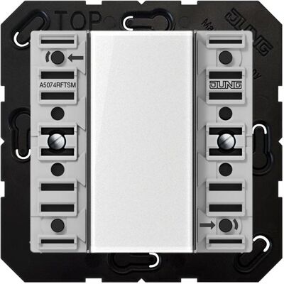 JUNG, Lichtschalter + Storenschalter, Wandsender-Eins KNX-Funk A AP 4Kan A5074RFTSM JUNG, Lichtschalter + Storenschalter, Wandsender-Eins KNX-Funk A AP 4Kan A5074RFTSM