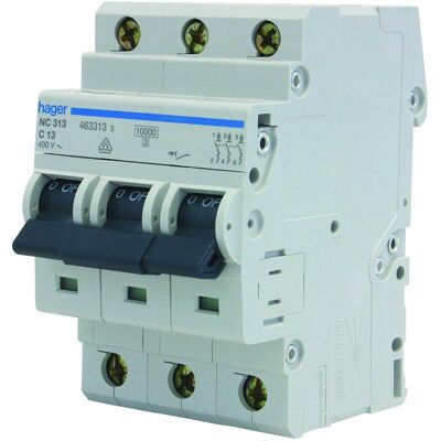 Hager, Schutzschalter, Einbauautomat "C" 3x 40A Hager, Schutzschalter, Einbauautomat "C" 3x 40A