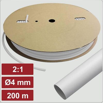 Electronic Garage, Schrumpfschlauch, EG25CA024 Schrumpfschlauch mit Kleber Weiss 4 mm 2 mm Schrumpfr (200x) Electronic Garage, Schrumpfschlauch, EG25CA024 Schrumpfschlauch mit Kleber Weiss 4 mm 2 mm Schrumpfr (200x)