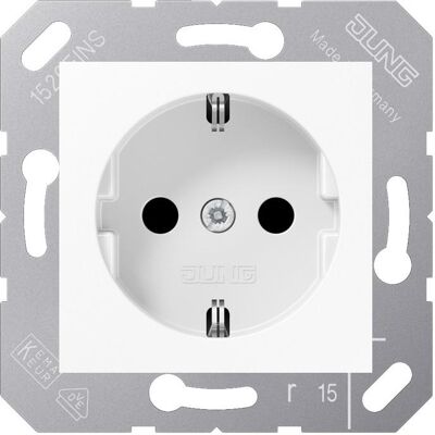 JUNG, Steckdose, SCHUKO Steckd.f.Klappd. CD5120BFWW weiss JUNG, Steckdose, SCHUKO Steckd.f.Klappd. CD5120BFWW weiss