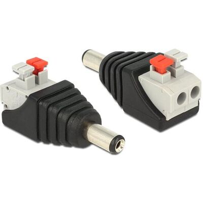 Delock Netzteil Gleichspannungsbuchse 5,5 mm (ID: 2,1 mm) (M), Elektronikkabel + Stecker, Schwarz, Silber Delock Netzteil Gleichspannungsbuchse 5,5 mm (ID: 2,1 mm) (M), Elektronikkabel + Stecker, Schwarz, Silber