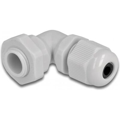 Delock, Kabelverbindung, Kabelverschraubung 90° gewinkelt PG7 grau Delock, Kabelverbindung, Kabelverschraubung 90° gewinkelt PG7 grau