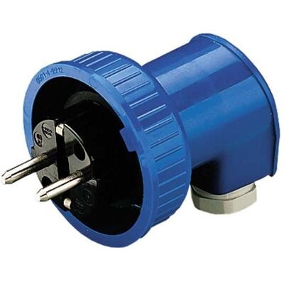 Mennekes 10818 - Schuko-Winkelstecker IP66 - Blau Mennekes 10818 - Schuko-Winkelstecker IP66 - Blau