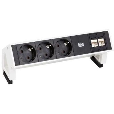 Bachmann, Steckdosenleiste, Steckdoseneinheit "DESK 2", 4-fach, weiá, Bundle 1 (4x, 2 m) Bachmann, Steckdosenleiste, Steckdoseneinheit "DESK 2", 4-fach, weiá, Bundle 1 (4x, 2 m)