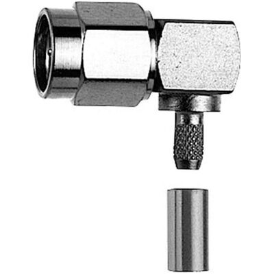 Telegärtner SMA-Kabelwinkelstecker Crimp G07 C0403, G07 (RG-316/U), Nickel, Elektronikkabel + Stecker, Silber Telegärtner SMA-Kabelwinkelstecker Crimp G07 C0403, G07 (RG-316/U), Nickel, Elektronikkabel + Stecker, Silber