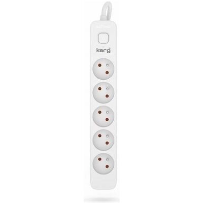 HSK M02405 Steckdosenleiste - 5 Erdung, 10m, Weiß-Grau HSK M02405 Steckdosenleiste - 5 Erdung, 10m, Weiß-Grau